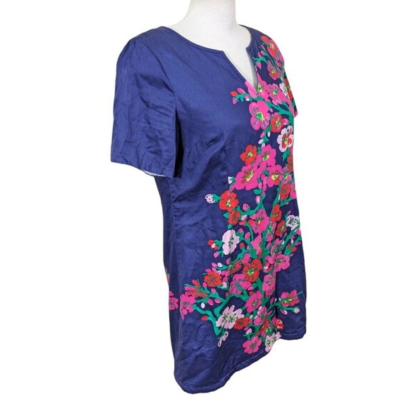 Lilly Pulitzer Womens Shailene Shift Dress Size Preppy Navy Blue Floral - Picture 4 of 8